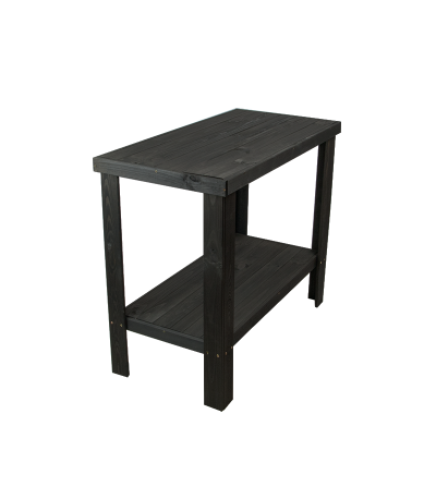Stolik z półką czarny 90x45x75 cm